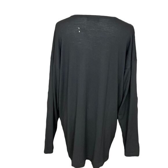 Eskandar Black Sweater Merino Wool Scoop Neck Long Sleeve Lightweight M - Picture 3 of 7